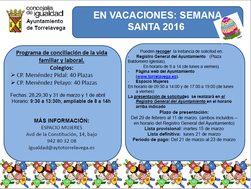 Cartel EN VACACIONES: SEMANA SANTA 2016